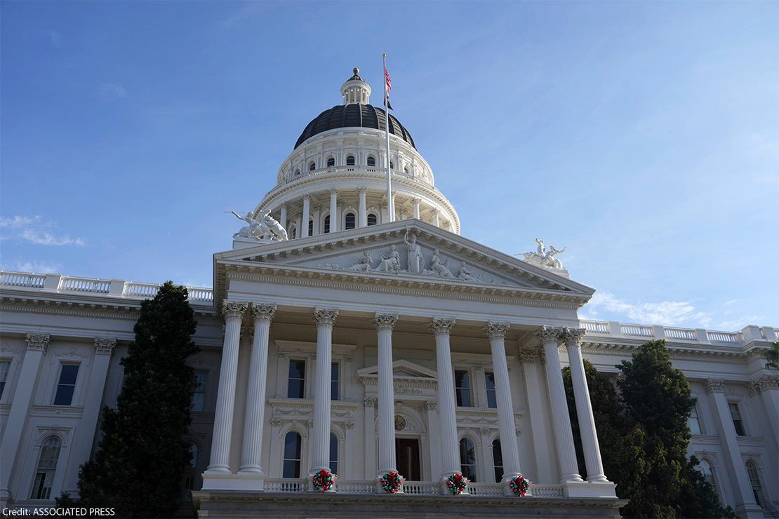 The California State Capitol building.