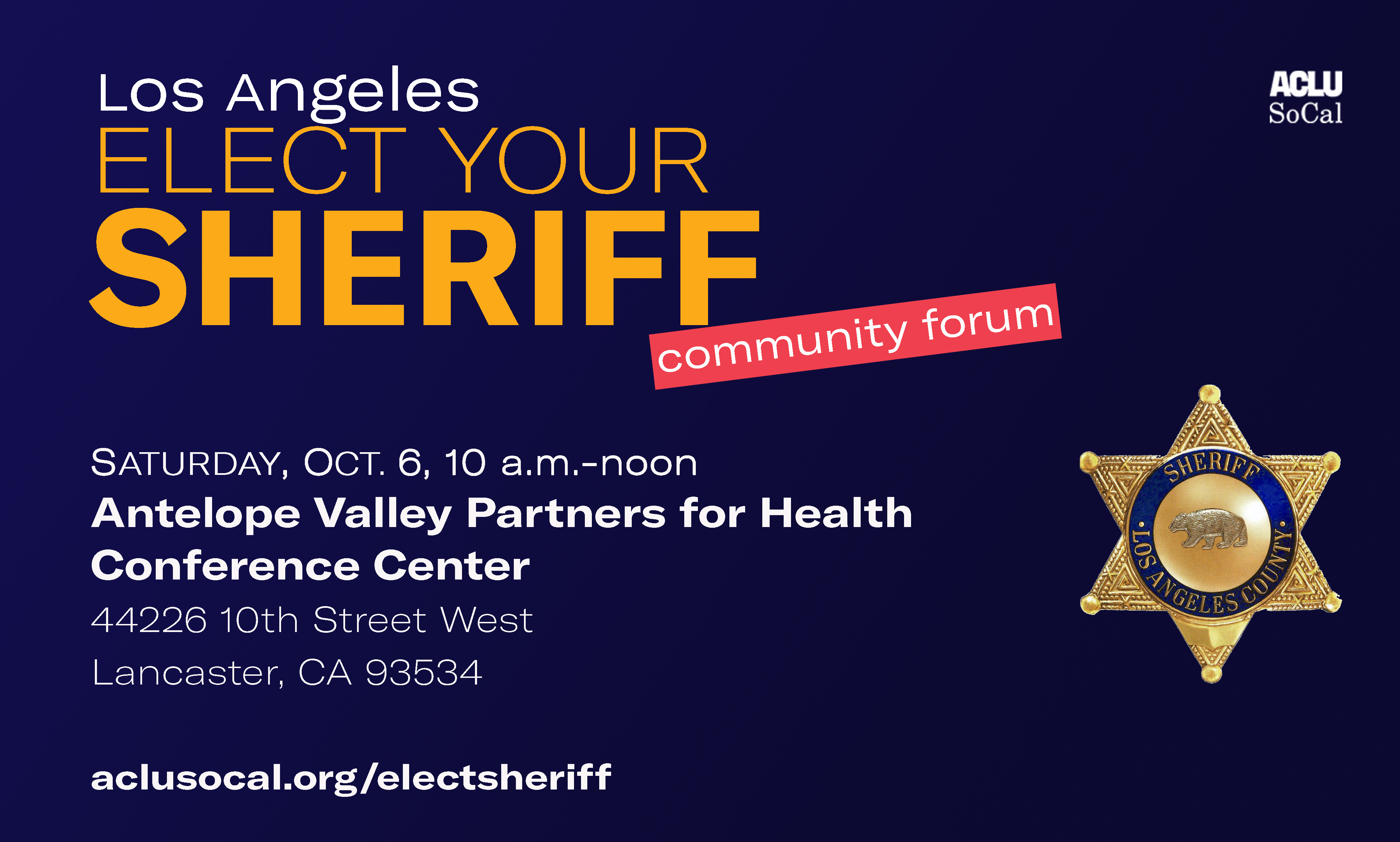 Los Angeles Elect Your Sheriff Community Forum