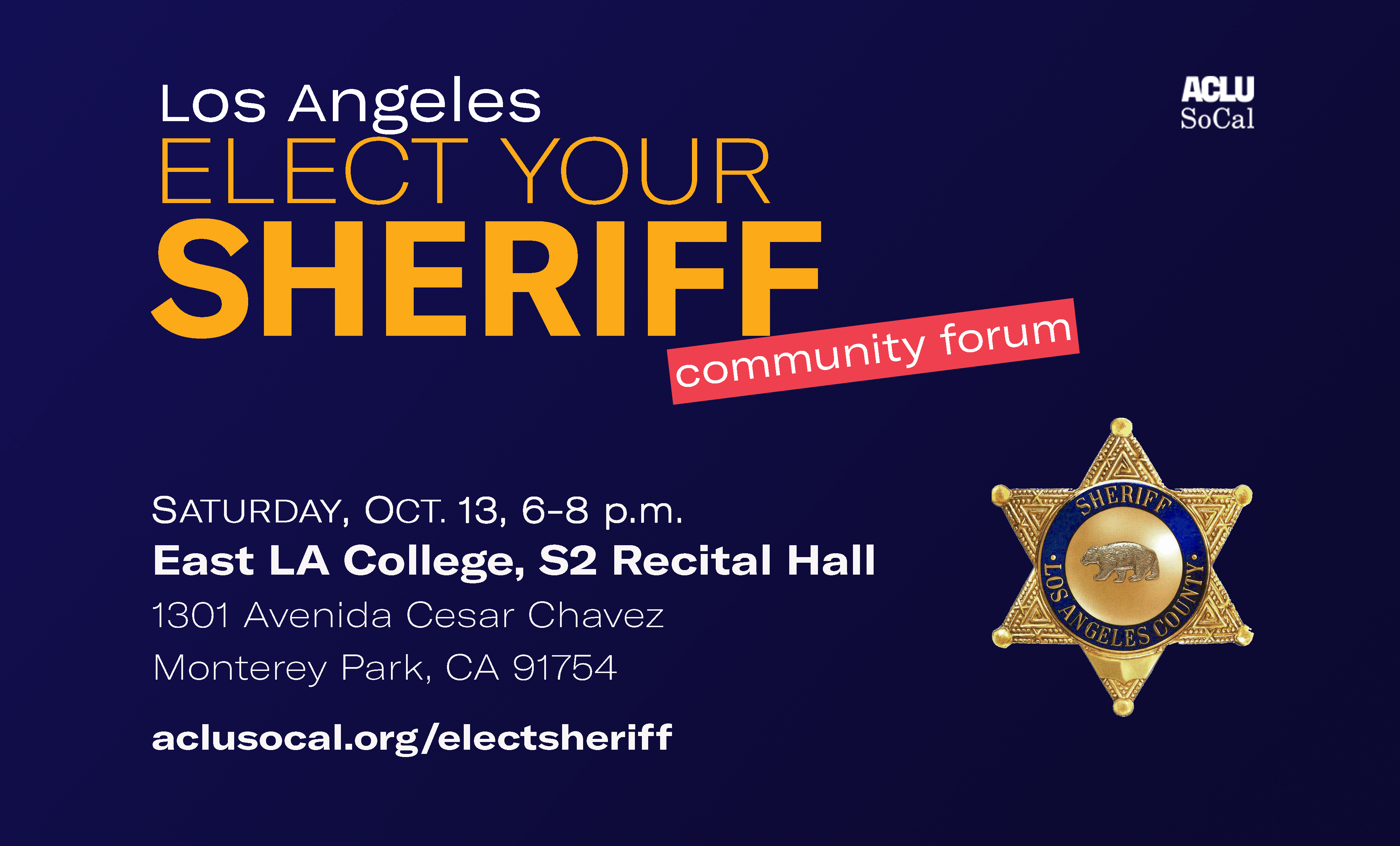 Los Angeles Elect Your Sheriff Community Forum