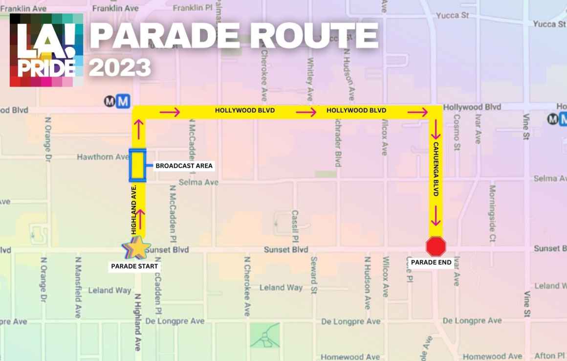 2023 LA Pride Parade Route