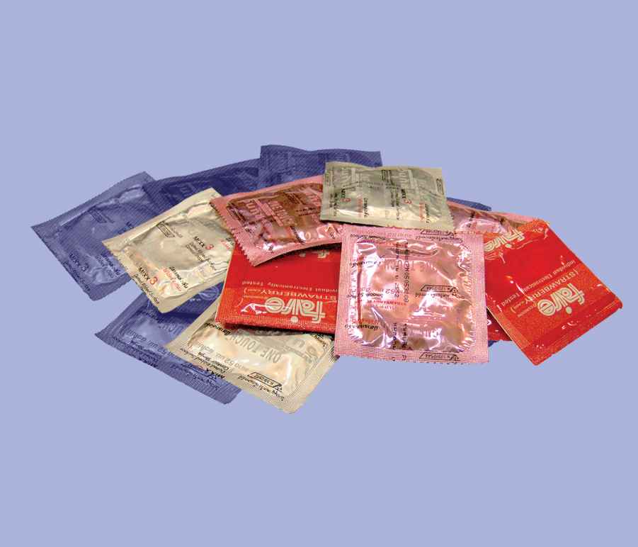 A pile of condoms