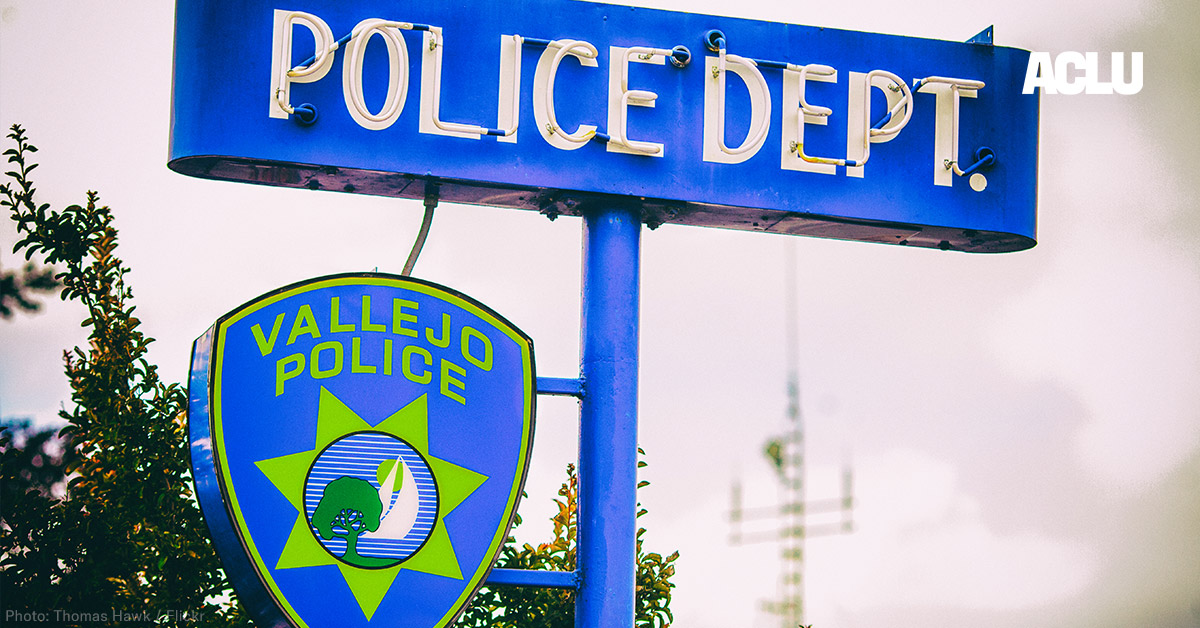 Vallejo police sign